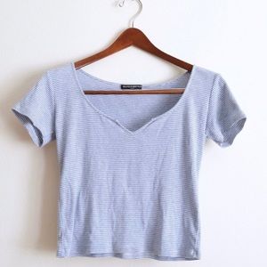 Rare Brandy Melville Blue/White Striped Top